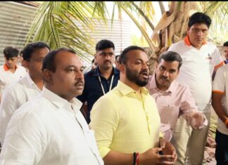 पालकमंत्री जयकुमार गोरे आमदार समाधान अवताडे यांची वाखरी व पंढरपुरात सुविधांची पाहणी