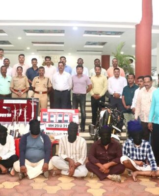 सोलापुरात मोठा दरोडा फसला 7 जणांची टोळी ला पोलिसांनी केली अटक